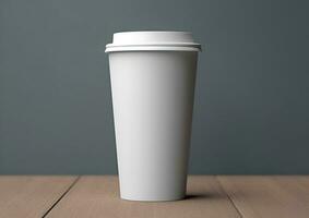 caffè carta tazza modello - vuoto caffè boccale finto su copertina foto