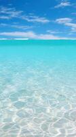 tropicale spiaggia con bianca sabbia e turchese mare acqua ai generato foto