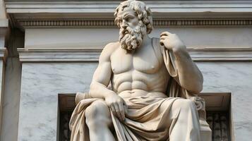 socrate statua nel Atene nel davanti di il nazionale accademia foto