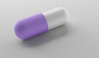antibiotico pillola design su bianca foto