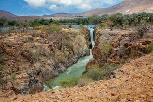 epupa cascate su il kuene fiume, namibia foto