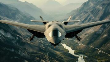 supersonico combattere militare aereo generativo ai foto