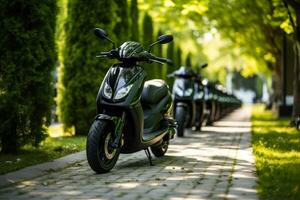 elettro scooter noleggio generativo ai foto