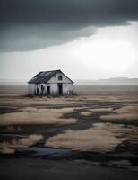 foto di solitario Chiesa su nazione collina ai generativo