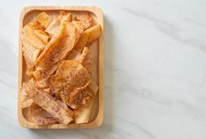 chips di taro - taro affettato fritto o al forno