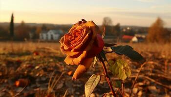 il vivace autunno prato fiori con Multi colorato fiori nel natura generato di ai foto