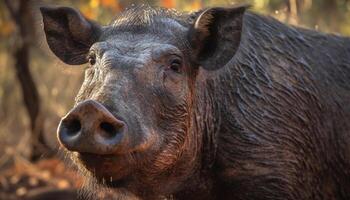 animale pascolo nel il prato, guardare carino e godendo natura generato di ai foto