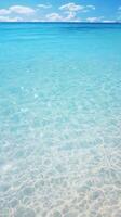 tropicale spiaggia con bianca sabbia e turchese mare acqua ai generato foto