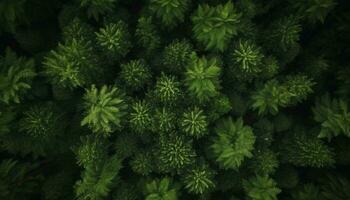 fresco verde le foglie nel un' vivace estate prato, natura colorato sfondo generato di ai foto