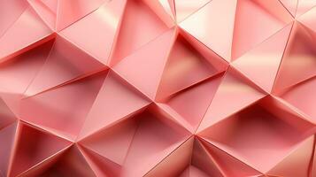 astratto geometrico forme nel rosa colore. futuristico poligonale sfondo foto