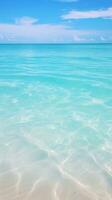tropicale spiaggia con bianca sabbia e turchese mare acqua ai generato foto