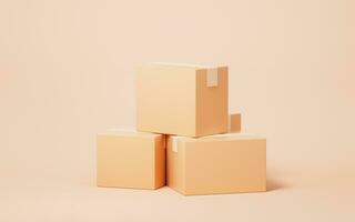 carta scatola con la logistica e Conservazione concetto, 3d resa. foto