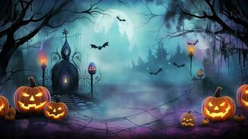 contento Halloween, bambini volontà godere il Halloween Festival, il fantasmi volontà venire su su il Halloween festival.generative ai foto