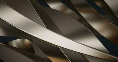 metallico curva geometria sfondo, 3d resa. foto