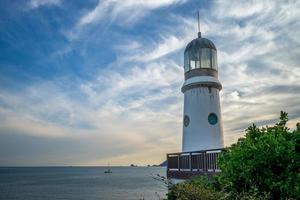 faro di haeundae dongbaekseom island a busan in corea del sud foto