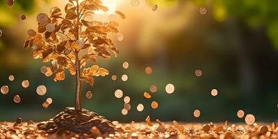 concetto di i soldi albero in crescita a partire dal i soldi foto