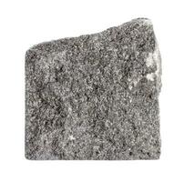 pezzo di crudo gabbro roccia isolato su bianca foto