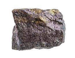 crudo Bornite con calcopirite roccia isolato foto