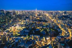 skyline della città di tokyo in giappone foto