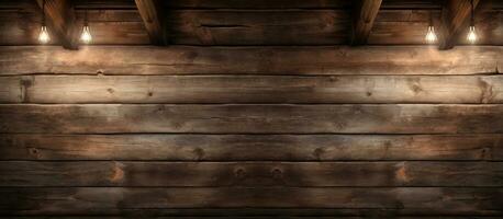 legname sfondo con travi su un anziano di legno soffitto foto