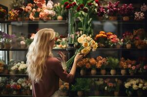 persone Selezione fresco fiore nel il memorizzare foto