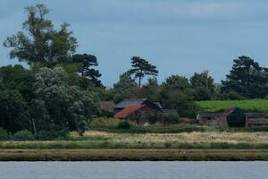 Suffolk paesaggio di il fiume deben nel Kirton foto