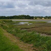 fiume deben vicino Kirton nel Suffolk foto