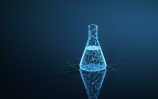 chimica cristalleria con buio sfondo, 3d resa. foto