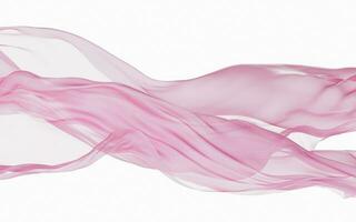 rosa seta Abiti volante con bianca sfondo, 3d resa. foto