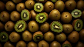 realistico foto di un' mazzo di Kiwi frutta. superiore Visualizza frutta scenario. ai generato