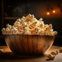 realistico foto di Popcorn. avvicinamento cibo fotografia. ai generato