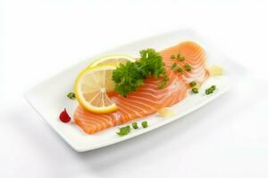 delizioso salmone sashimi Sushi. creare ai foto