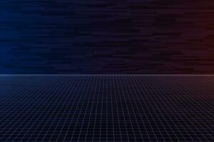 viola griglia laser pavimento con buio sfondo, 3d resa. foto