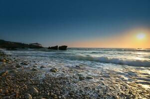 paesaggio marino Visualizza a tramonto foto