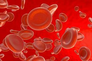 sangue e rosso sangue cellule,astratte concezione, vita e salute,3d resa. foto
