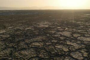 il asciutto terra, il suolo di il sale lago nel qinghai, Cina. foto