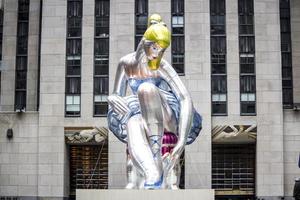 statua al rockefeller plaza, new york, 2017 foto