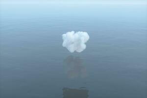 il nube galleggiante su il lago, tranquillo scena, 3d resa. foto