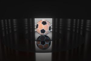 calcio e interno arena scene, 3d resa. foto