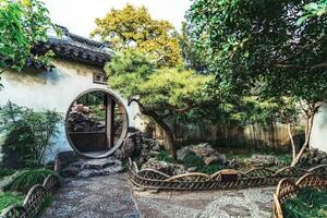 il autunno nel il tradizionale parco nel Cina foto