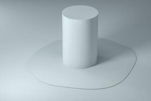 3d rendering, creativo fuso geometria con bianca sfondo foto