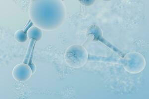 3d rendering, blu chimico formula con particella effetti foto