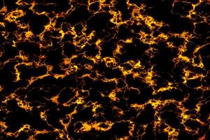 lava fiamma rompere su splendore minerale linea struttura su nero marmo lusso foto