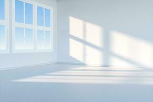 il pulizia Casa e il luce del sole a partire dal il finestra, 3d resa. foto