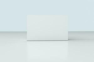 3d rendering, bianca Imballaggio scatole con bianca sfondo foto