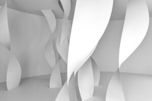 3d rendering, bianca liscio curve sfondo foto
