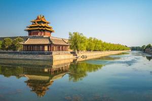 torre d'angolo alla città proibita, pechino, cina foto