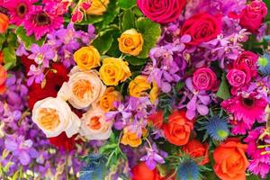 fiore matrimonio misto, sfondo floreale multicolore