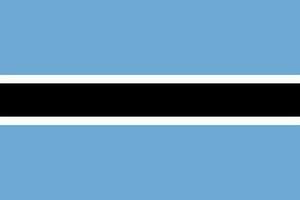 il ufficiale attuale bandiera di repubblica di botswana. stato bandiera di botswana. illustrazione. foto