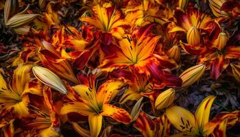 un' vivace mazzo di colorato fiori porta natura bellezza in casa generato di ai foto